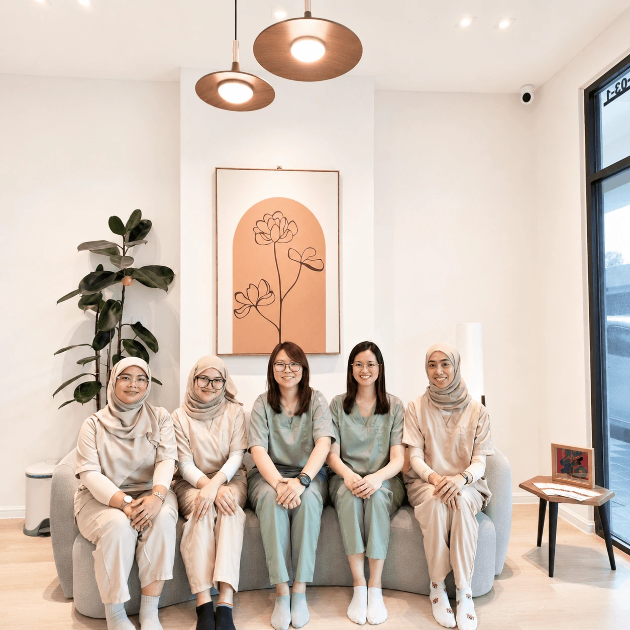 Dental staff group portrait at Tooth Buddy Dental Clinic Bandar Sungai Long